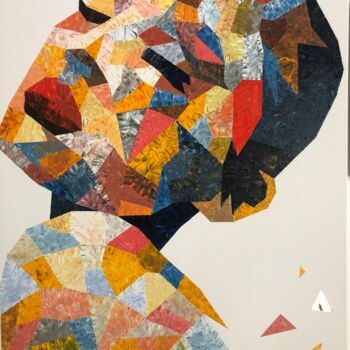 Картина под названием "Mosaic Elle t’envoi…" - Pierre Joseph, Подлинное произведение искусства, Масло Установлен на Деревянн…