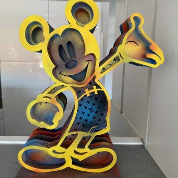 Skulptur mit dem Titel "Mickey S (1973)" von Pierre Lamblin, Original-Kunstwerk, Aluminium