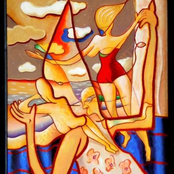 Pittura intitolato "Sous un ciel étoilé" da Pierre-Louis Torres, Opera d'arte originale, Acrilico