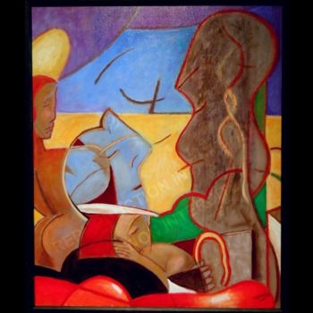Pittura intitolato "Le rêve de Gauguin" da Pierre-Louis Torres, Opera d'arte originale, Acrilico