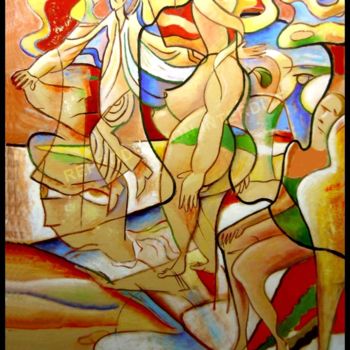 Malerei mit dem Titel "Religions" von Pierre-Louis Torres, Original-Kunstwerk, Acryl