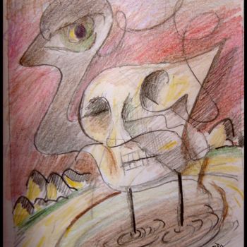 Dessin intitulée "La naissance de Tha…" par Pierre-Louis Torres, Œuvre d'art originale, Crayon