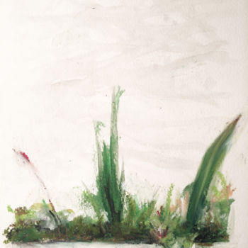 Malerei mit dem Titel "Jardin chimérique" von Pierre Marquès, Original-Kunstwerk, Öl