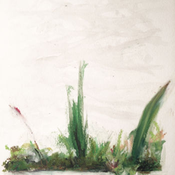 Painting titled "Jardin chimérique" by Pierre Marquès, Original Artwork, Oil