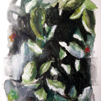 Painting titled "Jardin chimérique" by Pierre Marquès, Original Artwork, Oil