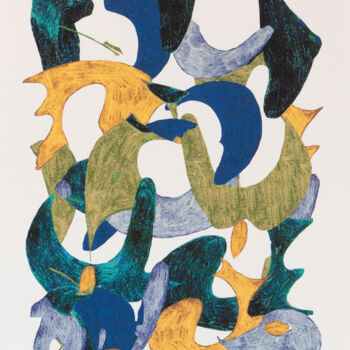 Disegno intitolato "taniere eglantine" da Pierre Martel, Opera d'arte originale, Matite colorate