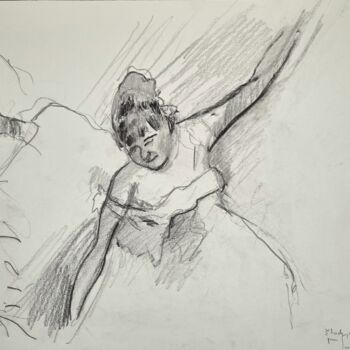 Danseuse saluant d'après Degas, copie d'étude