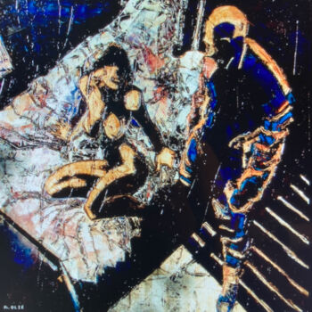 Painting titled "Duo" by Pierre Olié, Original Artwork, Digital Print