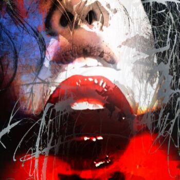 Peinture intitulée "Lips XX" par Pierre Olié, Œuvre d'art originale, Impression numérique