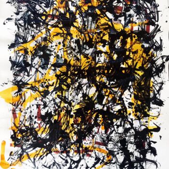 Pittura intitolato "Cally yellow2" da Pierre Olié, Opera d'arte originale, Stampa digitale