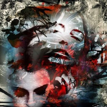 Painting titled "graphik design" by Pierre Olié, Original Artwork, Digital Print Mounted on Metal