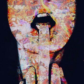 Ζωγραφική με τίτλο "Fuck pop. ´´´" από Pierre Olié, Αυθεντικά έργα τέχνης, Ακρυλικό