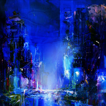 Painting titled "bleu.jpg" by Pierre Olié, Original Artwork