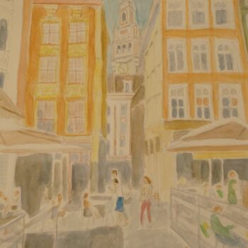 Painting titled "aquarelle lille - r…" by Pierre Paszkowski, Original Artwork, Watercolor