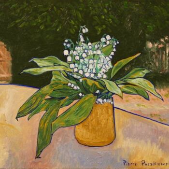 Peinture intitulée "muguet - 2" par Pierre Paszkowski, Œuvre d'art originale, Huile