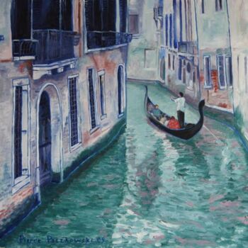 Peinture intitulée "Venise" par Pierre Paszkowski, Œuvre d'art originale, Huile
