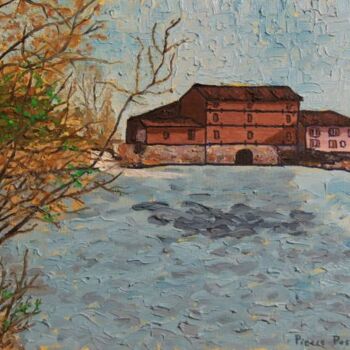 Картина под названием "La fosse du moulin" - Pierre Paszkowski, Подлинное произведение искусства, Масло