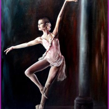 Schilderij getiteld "danseuse Agnès Lete…" door Pierre Peytavin, Origineel Kunstwerk, Olie Gemonteerd op Frame voor houten b…