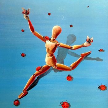 Pintura intitulada "LE BONHEUR est faci…" por Pierre Peytavin, Obras de arte originais, Óleo