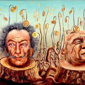 Картина под названием "Les  "SOUCHADOLLARS"" - Pierre Peytavin, Подлинное произведение искусства, Масло Установлен на Деревя…