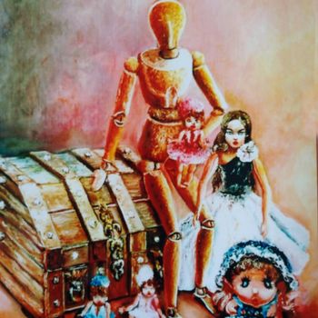 Arts numériques intitulée "poupées et mannequin" par Pierre Peytavin, Œuvre d'art originale, Travail numérique 2D