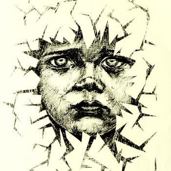 Digital Arts titled "ENFANT MALHEUREUX" by Pierre Peytavin, Original Artwork, 2D Digital Work
