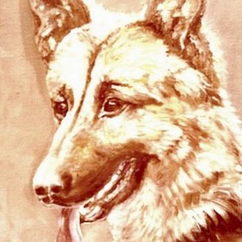 Arts numériques intitulée "CHIEN" par Pierre Peytavin, Œuvre d'art originale, Travail numérique 2D