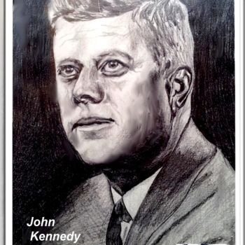 Digital Arts με τίτλο "John Kennedy" από Pierre Peytavin, Αυθεντικά έργα τέχνης, 2D ψηφιακή εργασία