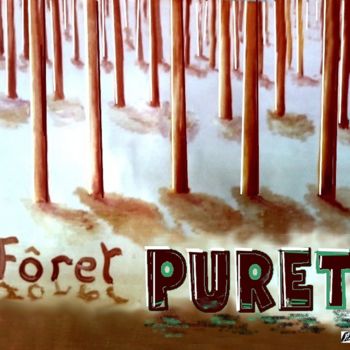 Arte digitale intitolato "FORET PURE" da Pierre Peytavin, Opera d'arte originale, Lavoro digitale 2D