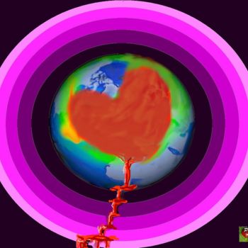 Arte digital titulada "La couche d'ozone" por Pierre Peytavin, Obra de arte original, Trabajo Digital 2D