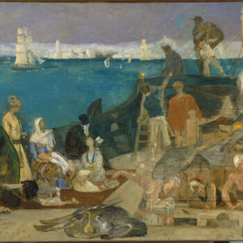 Pittura intitolato "Marseille, porte de…" da Pierre Puvis De Chavannes, Opera d'arte originale, Olio