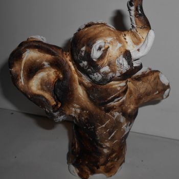 Sculpture titled "Double face" by Quinquin, Original Artwork, Ceramics