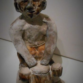 Sculpture titled "Zizique" by Quinquin, Original Artwork, Ceramics