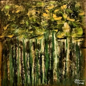 Painting titled "La forêt n2" by Pierre-Toussaint Bonelli, Original Artwork, Acrylic