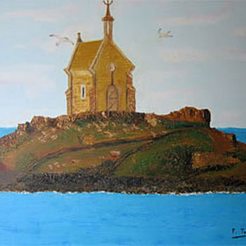 Painting titled "Chapelle Saint-Mich…" by Pierre Turbillon, Original Artwork