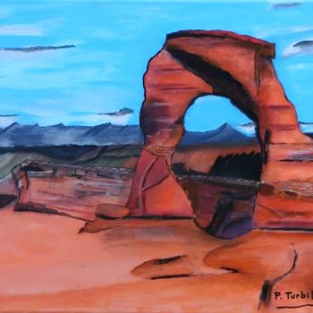 Painting titled "Canyon-land" by Pierre Turbillon, Original Artwork, Acrylic