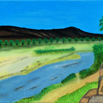 Peinture intitulée "Oued Thislit" par Pierre Turbillon, Œuvre d'art originale, Acrylique