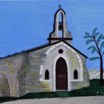 Painting titled "Chapelle Saint-Mich…" by Pierre Turbillon, Original Artwork, Acrylic