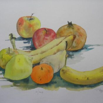 Malerei mit dem Titel "Fruits d'ici et d'a…" von Pierre Varési Pierre, Original-Kunstwerk