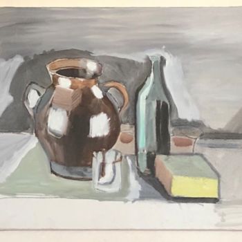 Peinture intitulée "Nature morte, vase,…" par Pierre Vassal, Œuvre d'art originale, Huile Monté sur Châssis en bois