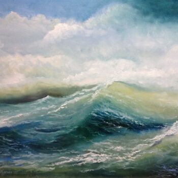Peinture intitulée "La mer" par Pierre Vastchenko, Œuvre d'art originale, Huile