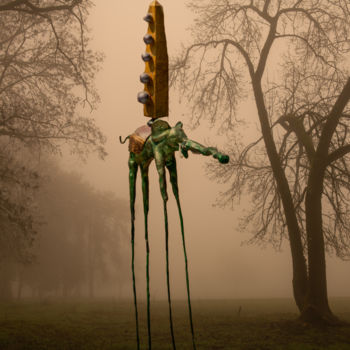 Fotografia zatytułowany „In the mist” autorstwa Pierre Wurtz, Oryginalna praca, Fotografia cyfrowa Zamontowany na Aluminium