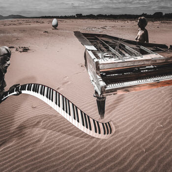 Photography titled "le facteur de piano" by Pierre Wurtz, Original Artwork, Digital Photography Mounted on Aluminium
