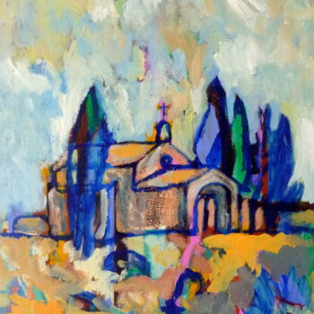 Painting titled "La chapelle d'Eygal…" by Pierre-Yves Beltran, Original Artwork