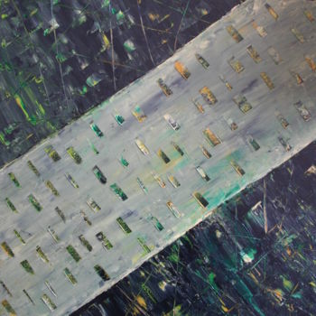 Schilderij getiteld "Cité" door Pierre-Yves Guitton, Origineel Kunstwerk, Acryl