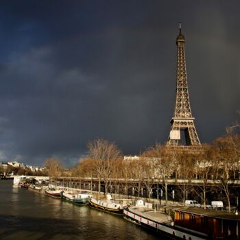 Fotografia intitulada "Tour Eiffel, hiver" por Pierre-Yves Rospabé, Obras de arte originais, Fotografia digital