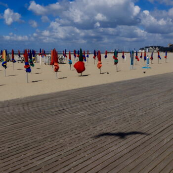 Fotografie mit dem Titel "plage de Deauville,…" von Pierre-Yves Rospabé, Original-Kunstwerk, Digitale Fotografie