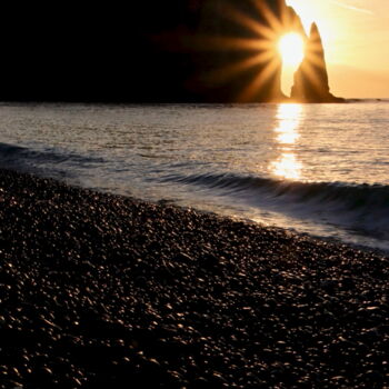 Fotografia zatytułowany „Etretat soleil sous…” autorstwa Pierre-Yves Rospabé, Oryginalna praca, Fotografia cyfrowa