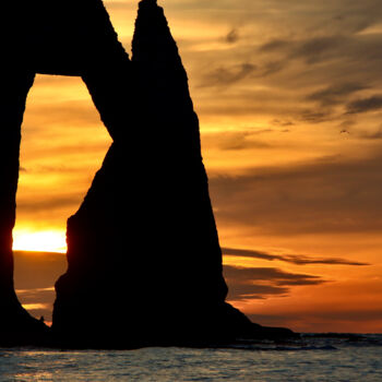 Fotografia intitolato "Etretat, falaise d'…" da Pierre-Yves Rospabé, Opera d'arte originale, Fotografia digitale