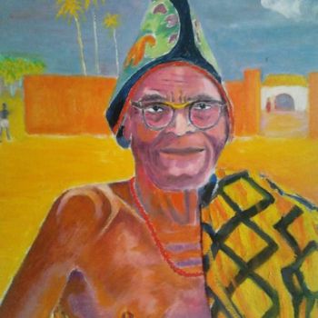 Painting titled "Prince Sagbadjou Gl…" by Pierre Dalmas, Original Artwork